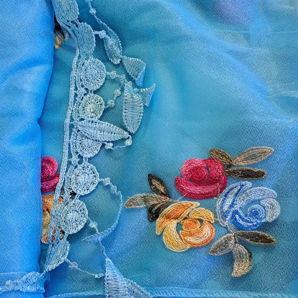 None colorful embroidered
